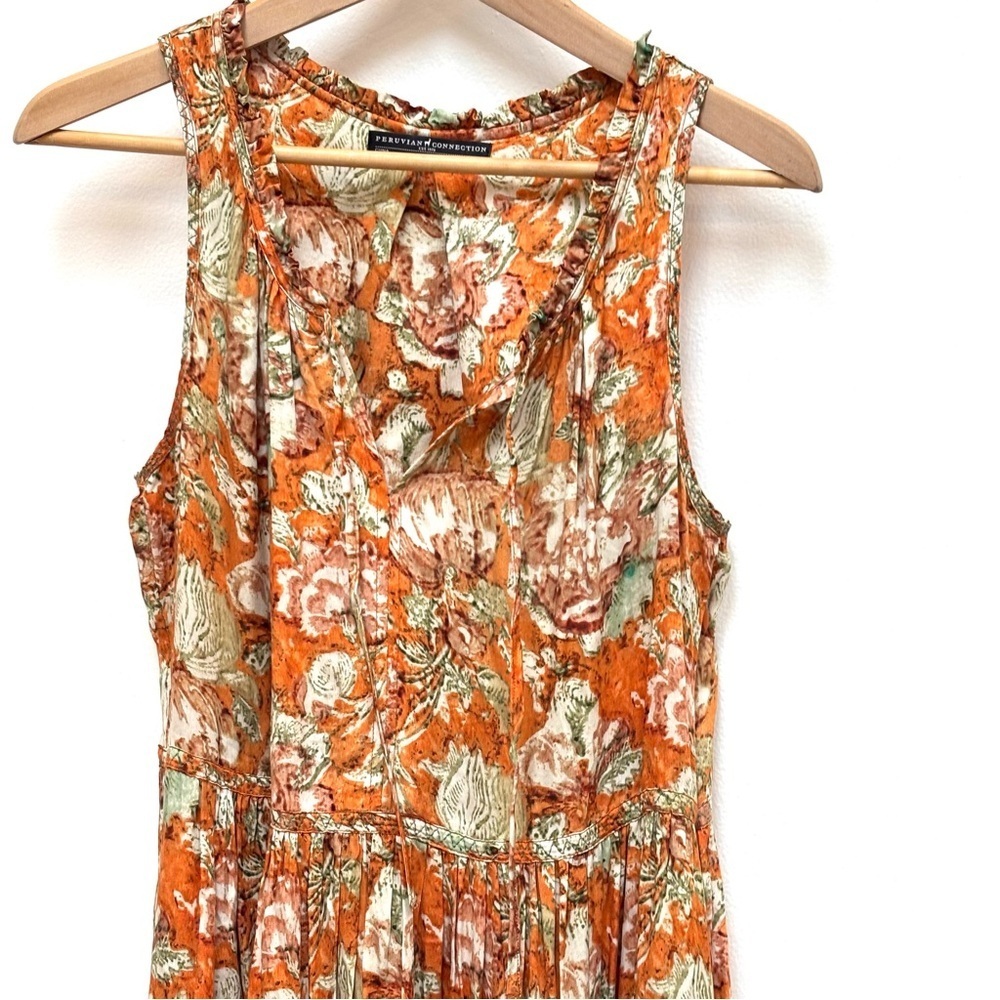 Peruvian Connection Matanzas Tank Dress Floral Flowy Bohemian Summer Size 8 - Picture 8 of 15